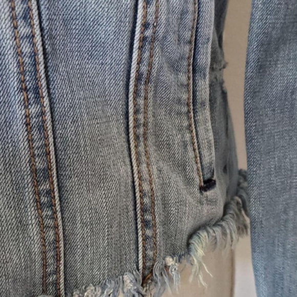 Aeropostale punk rock denim jean jacket for the punk in us all! - Picture 5 of 13